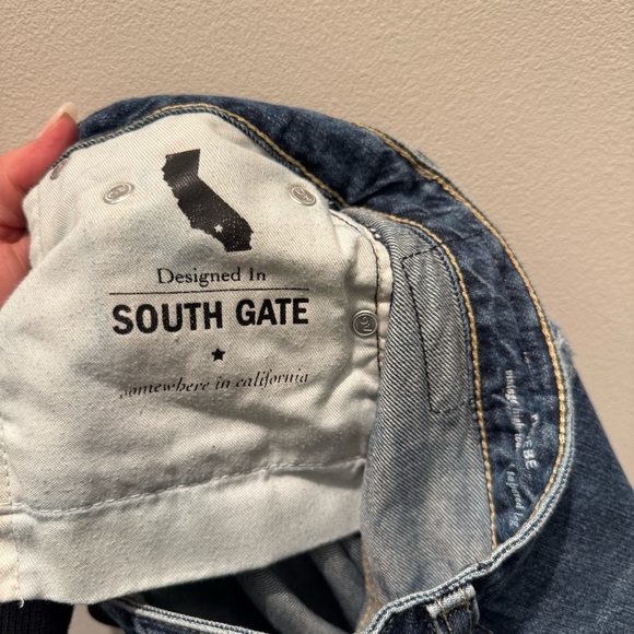 AG Aged Denim Phoebe Tapered Distressed Vintage High Waisted Blue Jeans 27 R - Picture 9 of 9